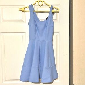 Super cute Lulus Light Blue textured Skater Dress Size XS